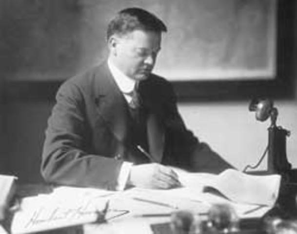 He was appointed Secretary of Commerce by President Harding.