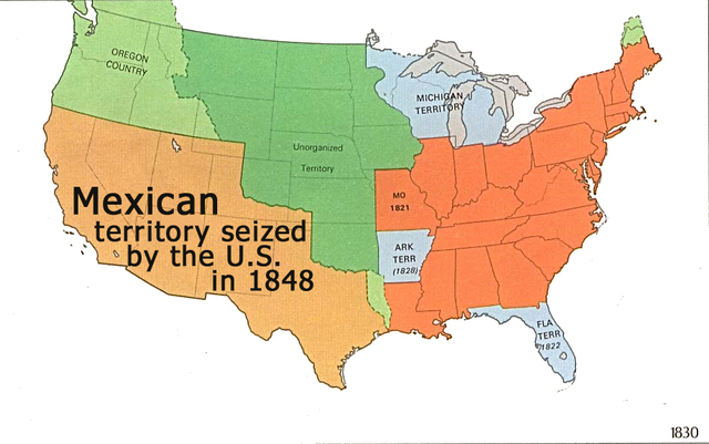 Mexican territory is given to USA