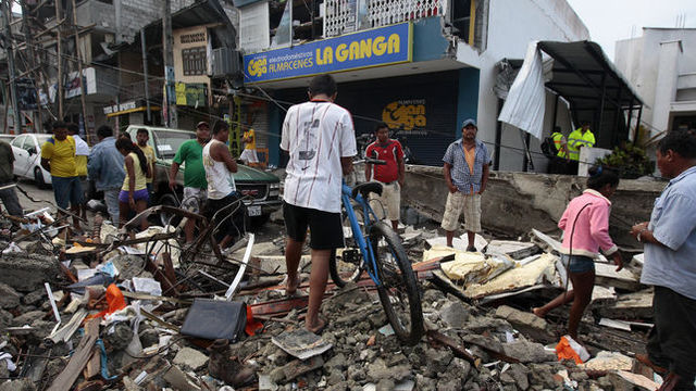 Un Terremoto en el país de Ecuador.