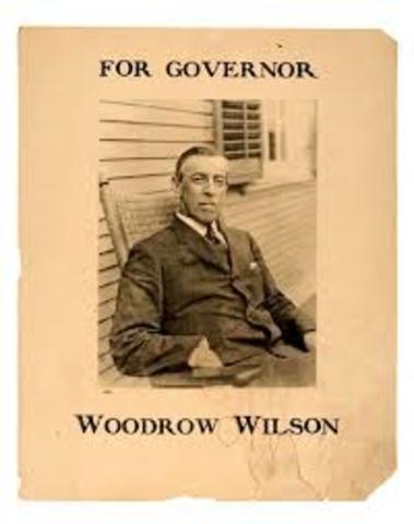 Woodrow Wilson's first day in office as Governer