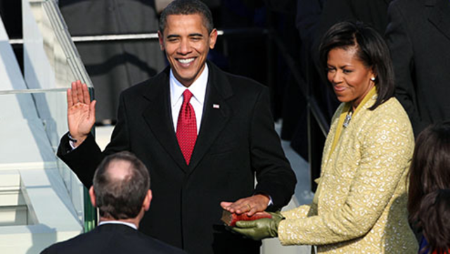 Barrack Obama is officially sworn in as United States President
