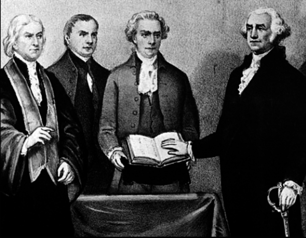 George Washington is elected as the first President of the United States
