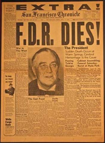 FDR dies