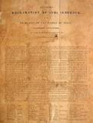 Texas Signs Declaration of Independence
