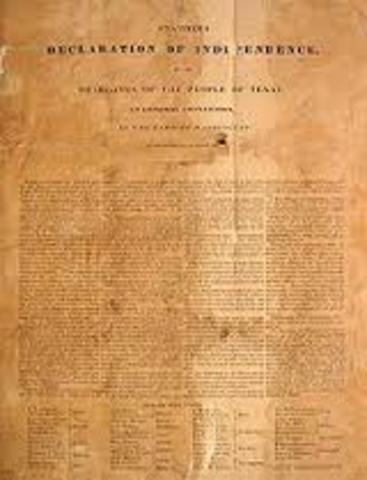 Texas Signs Declaration of Independence
