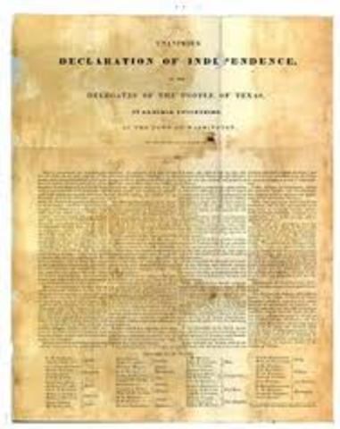 Texas Signs Declaration of Independence