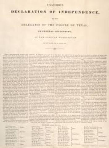 Texas Signs Declaration of Independence