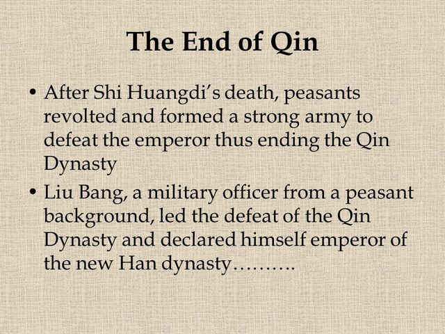 Qin Dynasty Ends