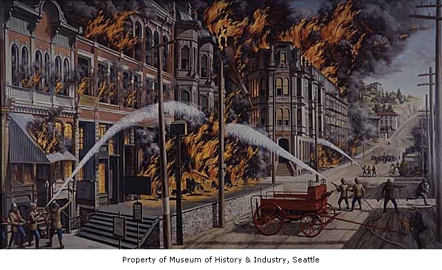The Great Fire Destroys P-I's Offices