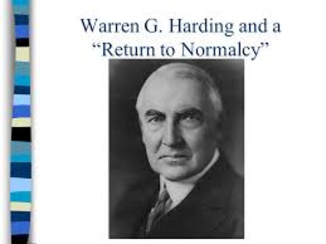 Warren G. Harding’s “Return to Normalcy”