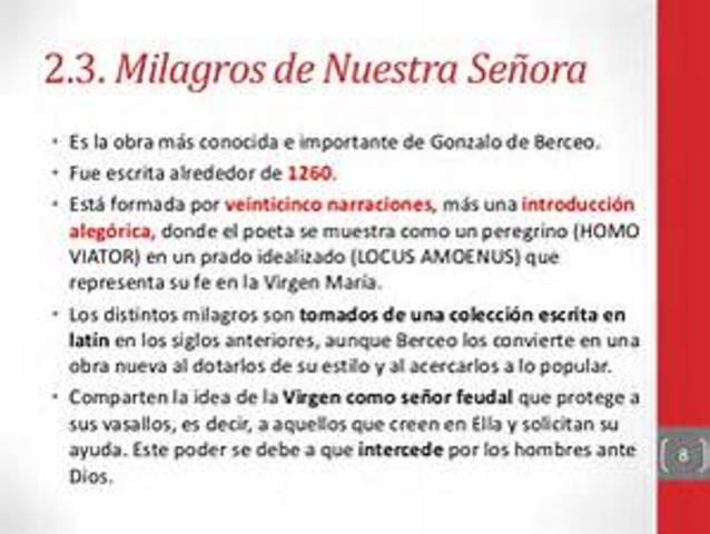 Gonzalo de Berceo y "Los Milagros de Nuestra Señora"