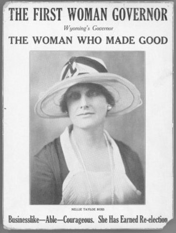 Nellie Tayloe Ross became the first woman governor