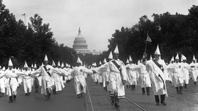 The Ku Klux Klan marched in Washington DC