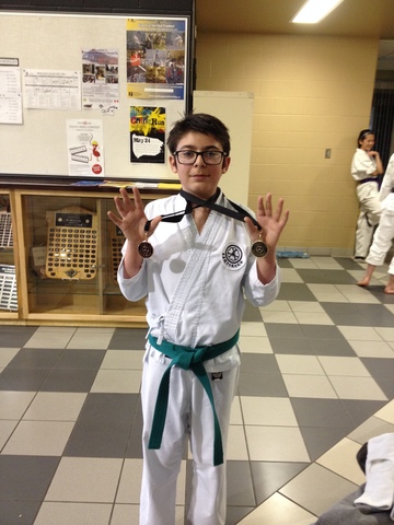 Won Gold and Bronze in Karate