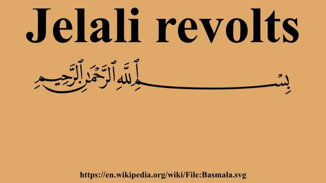 Jelali Revolts