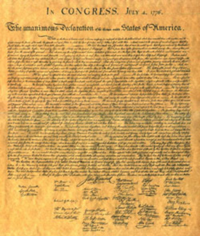 Franklin declares independence