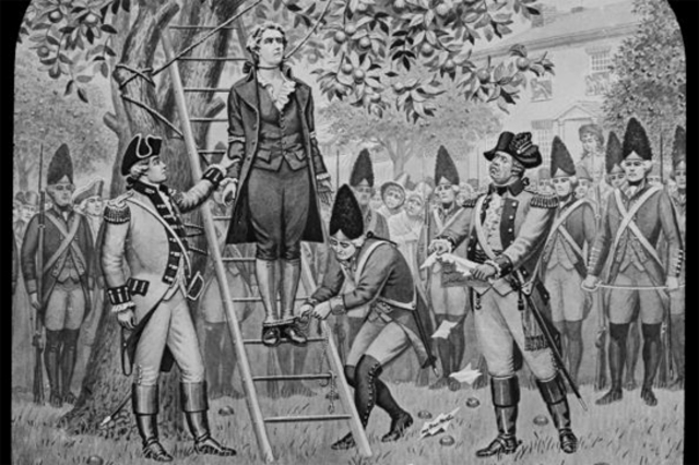 The hanging of Nathan Hale