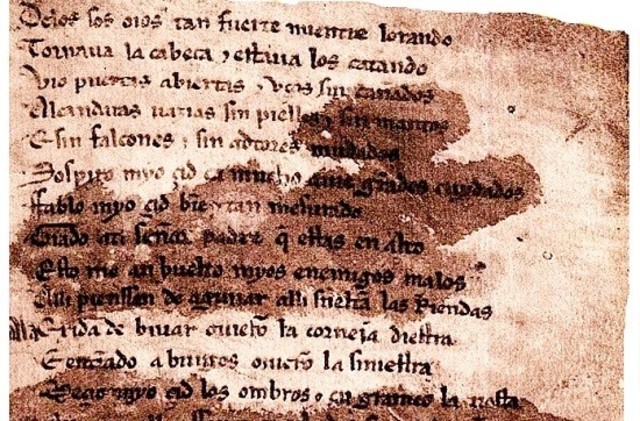 1140. EL CANTAR DE MÍO CID: Poema épico que cuenta las hazañas de don Rodrigo Díaz de Vivar y consta de 3370 versos agrupados en largas tiradas irregulares de rima asonante divididos en tres partes: