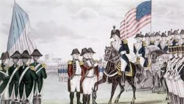 General Cornwallis surrenders to Washington at Yorktown