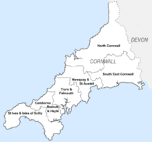 Born in Cornwall, England