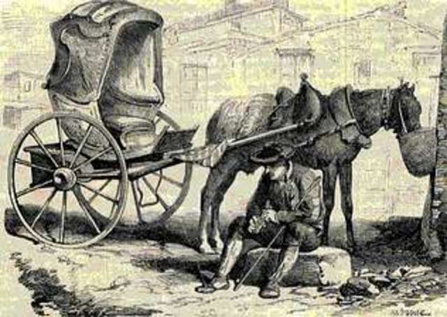 primeros carros tirados por caballos 2500dc