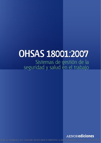 Segunda Versión de OHSAS 18001:2007