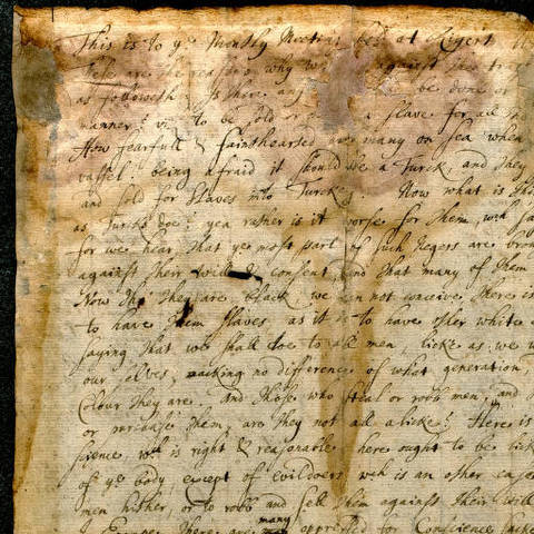 First organized protest against slavery