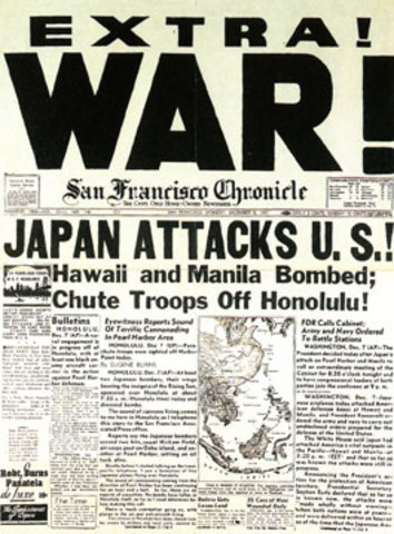 untied states declared war with japan and germany