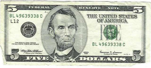 Lincoln's Face on Money
