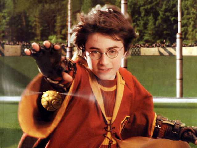 Harry's first Quidditch match