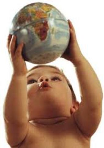 starts moving objects from hand to hand