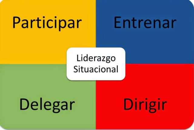 4 cuadrantes, Dirigir, Persuadir, Participar y Delegar.