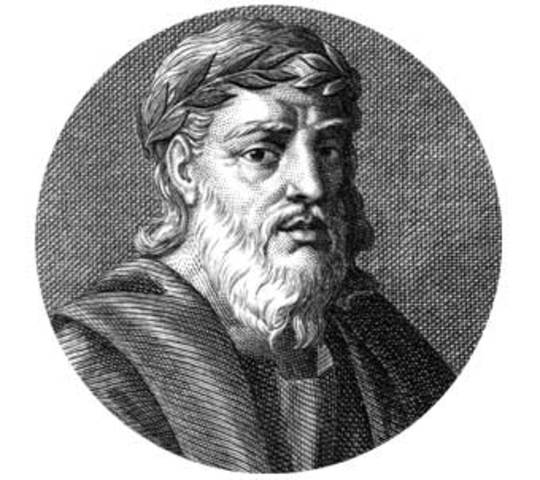 Nace Quinto Ennio, poeta latino, en el sur de Italia. Milita como centurión en Sicilia.