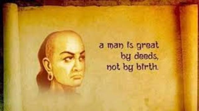 Chanakya was born to a brahamin family