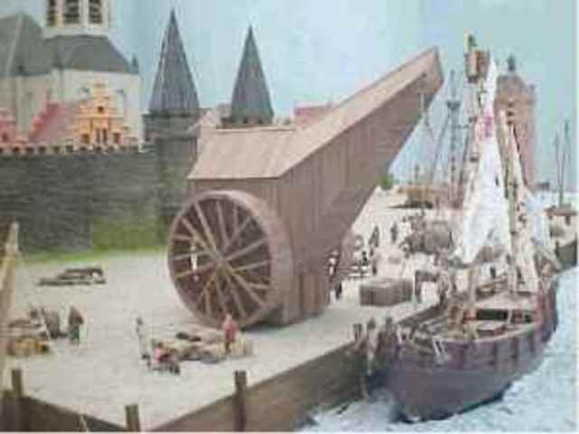 eerste kraan op de Werf