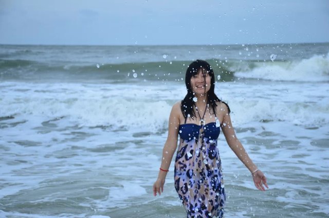 Went to beach first time