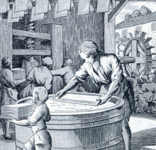 Invención do papel en Europa