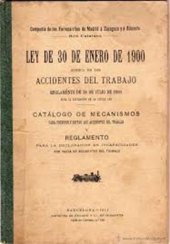 Ley de accidentes de trabajo.