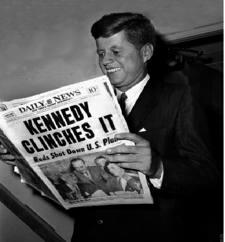 1960 Kennedy defeats Nixon.