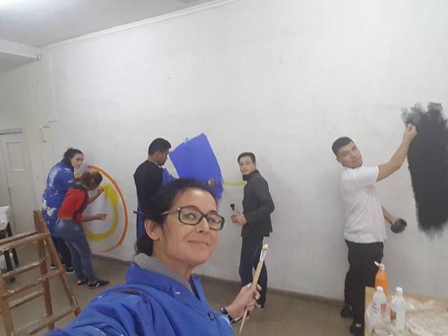 PINTURA DE LA PARED DEL PLANETARIO