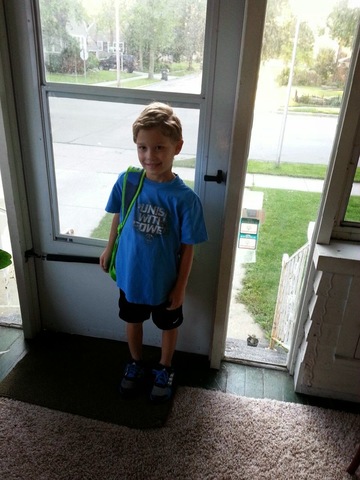 Gray's First Day of Kindergarten