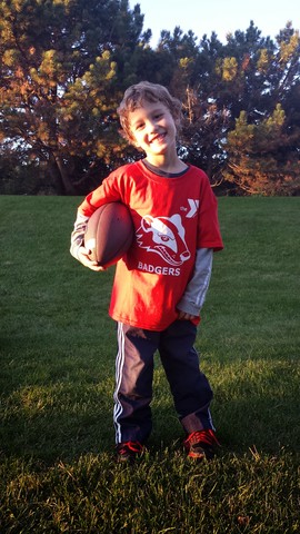 Gray's First Football Practice