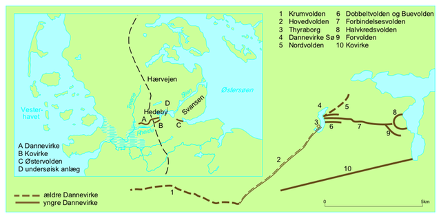 Det tidligste Dannevirke bygges