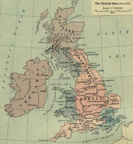 Vikinger plyndrer Lindisfarne kloster i England