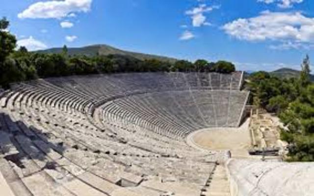 The first Greek theater was built