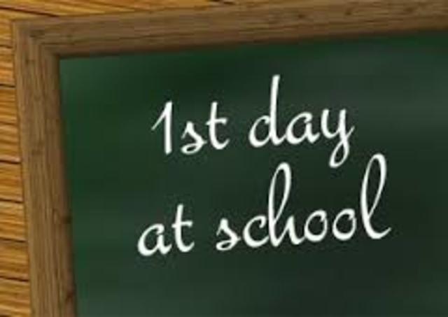 FIRST DAY AT SCHOOL
