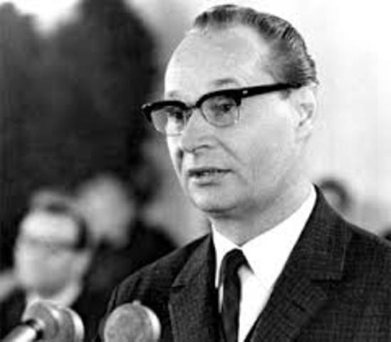 Alexander Dubček First Secretary of the Communist Party.
