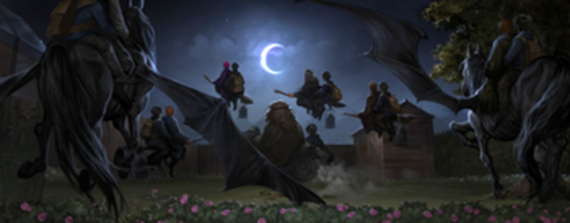 Harry departs from Privet drive, along with the Order of the Pheonix