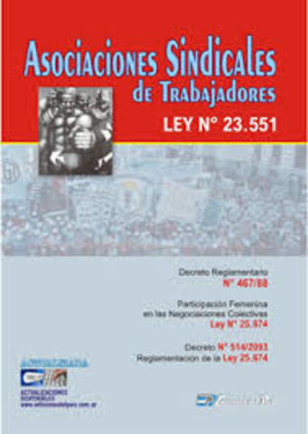 Ley de asociación sindical.