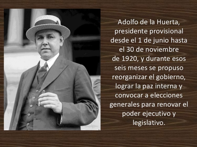 Adolfo de la Huerta 1920